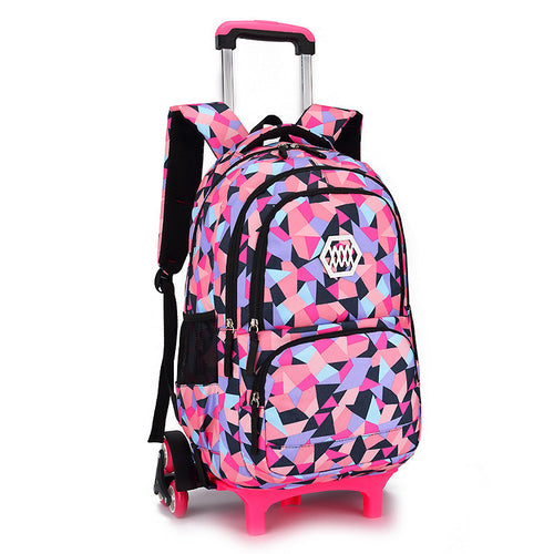 Hot Sales Removable Children School Bags with 2/3 Wheels for Girls Trolley Backpack Kids Wheeled Bag Bookbag travel luggage