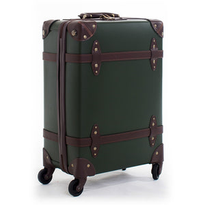 Letrend Vintage Suitcase Wheels Leather Rolling Luggage Spinner Women Retro Trolley 20 inch Cabin Travel Bag Men Carry On Trunk