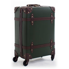 Load image into Gallery viewer, Letrend Vintage Suitcase Wheels Leather Rolling Luggage Spinner Women Retro Trolley 20 inch Cabin Travel Bag Men Carry On Trunk