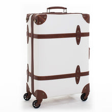 Load image into Gallery viewer, Letrend Vintage Suitcase Wheels Leather Rolling Luggage Spinner Women Retro Trolley 20 inch Cabin Travel Bag Men Carry On Trunk