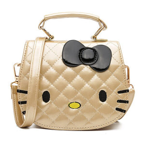 New Cute Mini Bag Children Hello Kitty Handbag For Women Cartoon Cat PU Waterproof Should Bag Kids Girls Fashion Messenger Bags