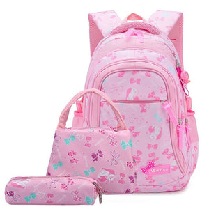 waterproof Children School Bags for Girls princess school Backpacks Kids Printing Backpacks set Schoolbag kids mochila infantil