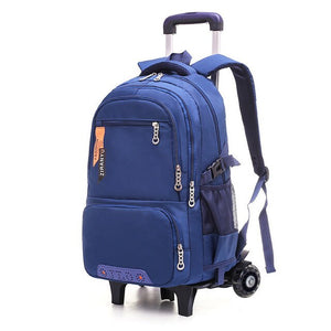 Children Wheeled School Bag for Boys Girls Kids Trolley Backpack Waterproof Book Bags with 2/6 wheels rucksack rolling mochilas