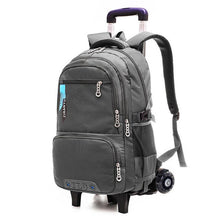 Load image into Gallery viewer, Children Wheeled School Bag for Boys Girls Kids Trolley Backpack Waterproof Book Bags with 2/6 wheels rucksack rolling mochilas