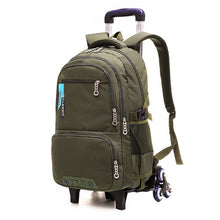 Load image into Gallery viewer, Children Wheeled School Bag for Boys Girls Kids Trolley Backpack Waterproof Book Bags with 2/6 wheels rucksack rolling mochilas