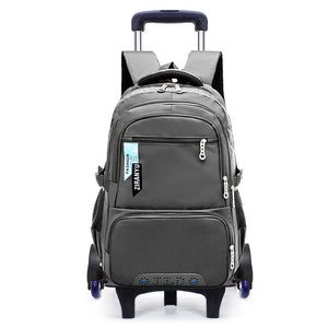 Children Wheeled School Bag for Boys Girls Kids Trolley Backpack Waterproof Book Bags with 2/6 wheels rucksack rolling mochilas