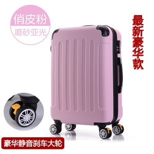Rolling luggage 2PCS 14+24 26" suitcase trolley ABS + PC travel bag suitcase student password box ladies carry-on cosmetic case