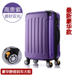 Rolling luggage 2PCS 14+24 26" suitcase trolley ABS + PC travel bag suitcase student password box ladies carry-on cosmetic case