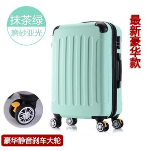 Rolling luggage 2PCS 14+24 26" suitcase trolley ABS + PC travel bag suitcase student password box ladies carry-on cosmetic case