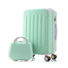 Load image into Gallery viewer, Rolling luggage 2PCS 14+24 26&quot; suitcase trolley ABS + PC travel bag suitcase student password box ladies carry-on cosmetic case