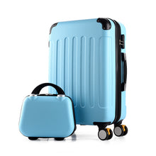Load image into Gallery viewer, Rolling luggage 2PCS 14+24 26&quot; suitcase trolley ABS + PC travel bag suitcase student password box ladies carry-on cosmetic case