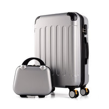 Load image into Gallery viewer, Rolling luggage 2PCS 14+24 26&quot; suitcase trolley ABS + PC travel bag suitcase student password box ladies carry-on cosmetic case
