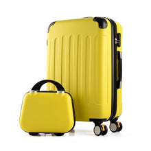 Load image into Gallery viewer, Rolling luggage 2PCS 14+24 26&quot; suitcase trolley ABS + PC travel bag suitcase student password box ladies carry-on cosmetic case