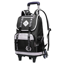 Load image into Gallery viewer, High-capacity Student Shoulder Backpack Rolling Luggage Children Trolley Suitcases Wheel Cabin Travers