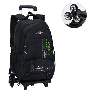 BeaSumore High-capacity Student Shoulder Backpack Rolling Luggage Children Trolley Suitcases Wheel Cabin Travel Bag School Bag