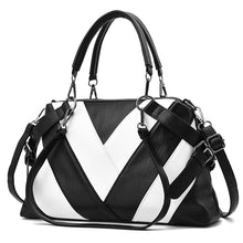 Load image into Gallery viewer, Fashion Famous Brand Designer Lady Handbag Large Capacity Luxury Soft Pu Leather Women Shoulder Bag Black White Female Tote Bag