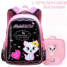 Load image into Gallery viewer, Portfolio School Bags For Girls 2018 Sweet Cute Cartoon Princess Cat Children Backpack Kids Lace Bookbag Primary School Backpack