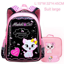 Load image into Gallery viewer, Portfolio School Bags For Girls 2018 Sweet Cute Cartoon Princess Cat Children Backpack Kids Lace Bookbag Primary School Backpack