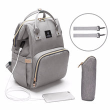 Load image into Gallery viewer, USB Baby Diaper Bags Large Nappy Bag Upgrade Fashion  Waterproof Mummy Bags Maternity Travel Backpack Nursing Handbag for Mom