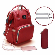 Load image into Gallery viewer, USB Baby Diaper Bags Large Nappy Bag Upgrade Fashion  Waterproof Mummy Bags Maternity Travel Backpack Nursing Handbag for Mom