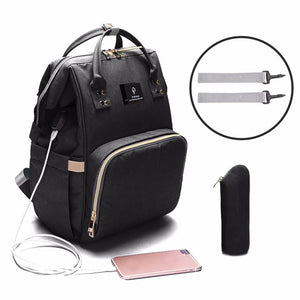 USB Baby Diaper Bags Large Nappy Bag Upgrade Fashion  Waterproof Mummy Bags Maternity Travel Backpack Nursing Handbag for Mom