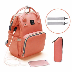 USB Baby Diaper Bags Large Nappy Bag Upgrade Fashion  Waterproof Mummy Bags Maternity Travel Backpack Nursing Handbag for Mom