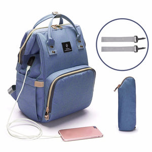 USB Baby Diaper Bags Large Nappy Bag Upgrade Fashion  Waterproof Mummy Bags Maternity Travel Backpack Nursing Handbag for Mom