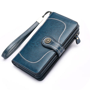 2018 Winmax New Arrival Brand Split Leather Wallet Female Long Purse Women Clutch Zipper Purse Strap Coin Purse Phone Bag Wallet