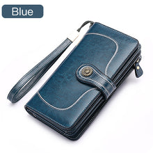 Load image into Gallery viewer, 2018 Winmax New Arrival Brand Split Leather Wallet Female Long Purse Women Clutch Zipper Purse Strap Coin Purse Phone Bag Wallet
