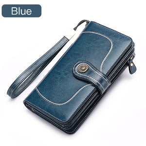 2018 Winmax New Arrival Brand Split Leather Wallet Female Long Purse Women Clutch Zipper Purse Strap Coin Purse Phone Bag Wallet