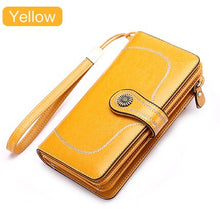 Load image into Gallery viewer, 2018 Winmax New Arrival Brand Split Leather Wallet Female Long Purse Women Clutch Zipper Purse Strap Coin Purse Phone Bag Wallet