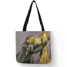 Load image into Gallery viewer, Personalized Oil Painting Greyhound Dog Prints Tote Bag Durable Shopping Travel Sport Bags Women Men Casual Handbag