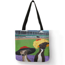 Load image into Gallery viewer, Personalized Oil Painting Greyhound Dog Prints Tote Bag Durable Shopping Travel Sport Bags Women Men Casual Handbag