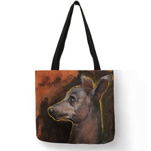Load image into Gallery viewer, Personalized Oil Painting Greyhound Dog Prints Tote Bag Durable Shopping Travel Sport Bags Women Men Casual Handbag