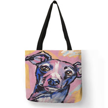 Load image into Gallery viewer, Personalized Oil Painting Greyhound Dog Prints Tote Bag Durable Shopping Travel Sport Bags Women Men Casual Handbag