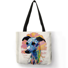 Load image into Gallery viewer, Personalized Oil Painting Greyhound Dog Prints Tote Bag Durable Shopping Travel Sport Bags Women Men Casual Handbag