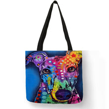 Load image into Gallery viewer, Personalized Oil Painting Greyhound Dog Prints Tote Bag Durable Shopping Travel Sport Bags Women Men Casual Handbag