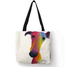Load image into Gallery viewer, Personalized Oil Painting Greyhound Dog Prints Tote Bag Durable Shopping Travel Sport Bags Women Men Casual Handbag