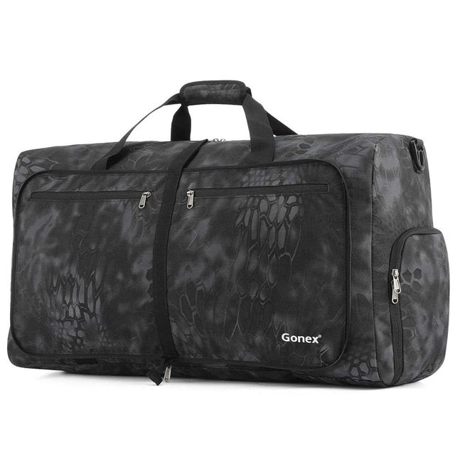 Gonex 80L Cordura Travel Duffle Bag Foldable Luggage Duffel Handy Shoulder Bag Tactical Military Style Business Trip Gym Sports