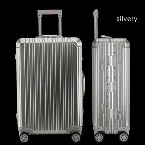 New Fashion 100% Aluminum alloy Rolling Luggage Spinner Suitcases Wheel 20 inch Men Business Carry On Trolley Travel Bag