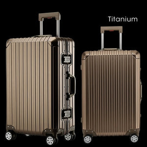 New Fashion 100% Aluminum alloy Rolling Luggage Spinner Suitcases Wheel 20 inch Men Business Carry On Trolley Travel Bag