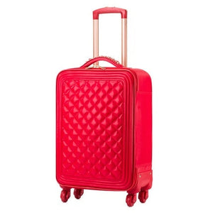 Travel tale high quality fashion 16/20/24 size 100%PU Rolling Luggage Spinner brand Travel Suitcase