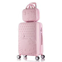 Load image into Gallery viewer, Hello Kitty Luggage bag,Children Women Suitcase set,ABS Cartoon Travel Box,Rolling Trolley Hardcase bag,20&quot;22&quot;24&quot;26&quot;28&quot;inch