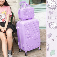 Load image into Gallery viewer, Hello Kitty Luggage bag,Children Women Suitcase set,ABS Cartoon Travel Box,Rolling Trolley Hardcase bag,20&quot;22&quot;24&quot;26&quot;28&quot;inch