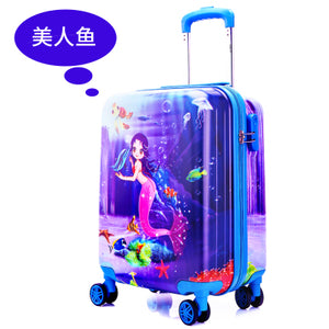 Children's trolleycase,child boarding luggage,Universal wheel baby cute travel suitcase,Password cartoon valise 19 inch,Kid gift