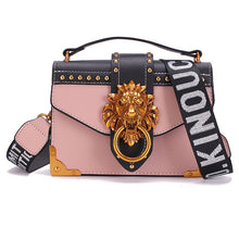 Load image into Gallery viewer, Fashion Metal Lion Head Mini Small Square Pack Shoulder Bag Crossbody Package Clutch Women Designer Wallet Handbags Bolsos Mujer