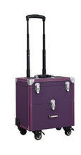 Load image into Gallery viewer, Cosmetic case with wheels,Rolling cosmetic bag,Vintage makeup tools Beauty box,High capacity make-up trolley case with drawer