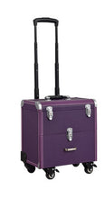 Load image into Gallery viewer, Cosmetic case with wheels,Rolling cosmetic bag,Vintage makeup tools Beauty box,High capacity make-up trolley case with drawer