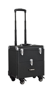 Cosmetic case with wheels,Rolling cosmetic bag,Vintage makeup tools Beauty box,High capacity make-up trolley case with drawer