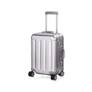 100% aluminium Multi-size All Aluminum Hard Shell Luggage travel suitcase Case Carry On Spinner Suitcase (20"-28") (Grey, 20")